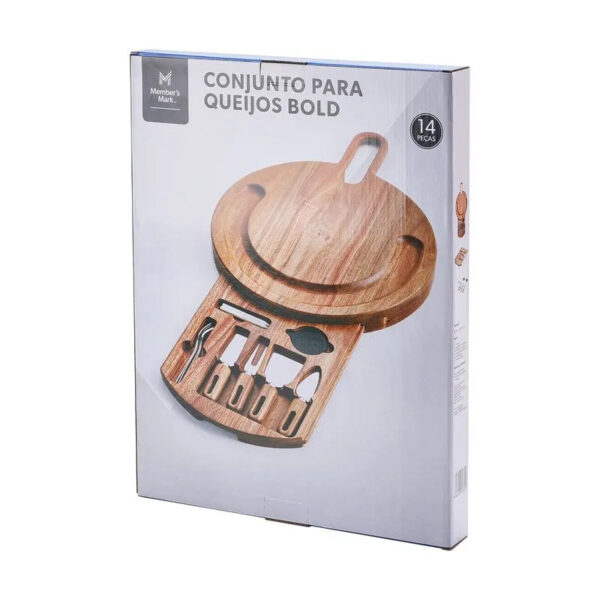 Tabua Madeira Petisqueira Frios e Churrasco 14 Peças - Imagem 4